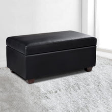 Load image into Gallery viewer, Artiss Faux PU Leather Storage Ottoman - Black