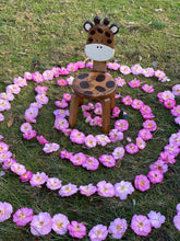 Load image into Gallery viewer, Children’s wooden chair Giraffe themed with solid backrest