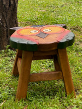 Load image into Gallery viewer, Kids Chair Wooden Stool Animal OWL Theme Children’s Chair and Toddlers Stepping Stool.