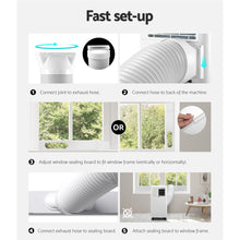 Load image into Gallery viewer, Devanti Portable Air Conditioner Cooling Mobile Fan Cooler Dehumidifier White 2000W