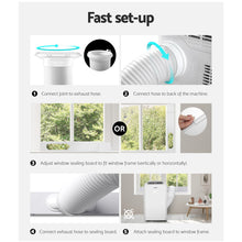 Load image into Gallery viewer, Devanti Portable Air Conditioner Cooling Mobile Fan Cooler Remote Window Kit White 3300W