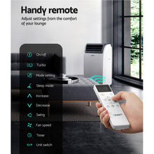 Load image into Gallery viewer, Devanti Portable Air Conditioner Cooling Mobile Fan Cooler Dehumidifier Window Kit White 3300W