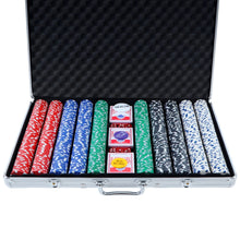Load image into Gallery viewer, Poker Chip Set 1000PC Chips TEXAS HOLD'EM Casino Gambling Dice Cards