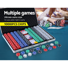 Load image into Gallery viewer, Poker Chip Set 1000PC Chips TEXAS HOLD'EM Casino Gambling Dice Cards