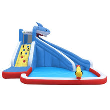 Load image into Gallery viewer, Inflatable Sharky Slide & Splash Inflatable-children's outdoor party fun