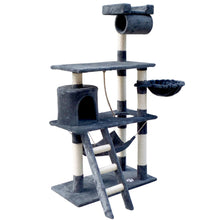 Load image into Gallery viewer, i.Pet Cat Tree 141cm Trees Scratching Post Scratcher Tower Condo House Furniture Wood-0