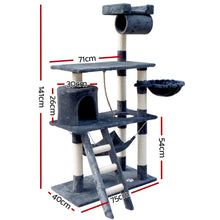 Load image into Gallery viewer, i.Pet Cat Tree 141cm Trees Scratching Post Scratcher Tower Condo House Furniture Wood-1