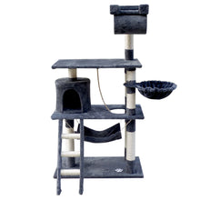 Load image into Gallery viewer, i.Pet Cat Tree 141cm Trees Scratching Post Scratcher Tower Condo House Furniture Wood-2