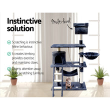 Load image into Gallery viewer, i.Pet Cat Tree 141cm Trees Scratching Post Scratcher Tower Condo House Furniture Wood-10