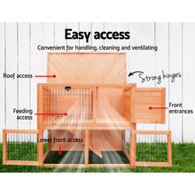 Load image into Gallery viewer, iRabbit Hutch Hutches Large Metal Run Wooden Cage Chicken Coop Guinea Pig