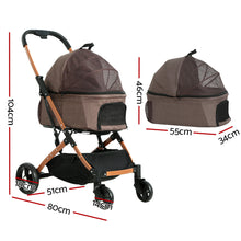 Load image into Gallery viewer, i.Pet Pet Stroller Dog Pram Large Cat Carrier Travel Pushchair Foldable 4 Wheels-1