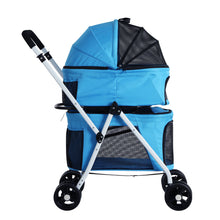 Load image into Gallery viewer, Pet Stroller Dog Pram Large Cat Carrier Travel Foldable 4 Wheels Double