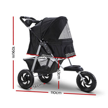 Load image into Gallery viewer, Pet Stroller Dog Carrier Foldable Pram Large Black