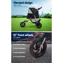 Load image into Gallery viewer, Pet Stroller Dog Carrier Foldable Pram Large Black