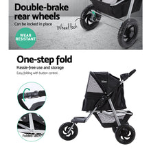 Load image into Gallery viewer, Pet Stroller Dog Carrier Foldable Pram Large Black