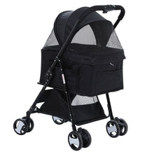 Load image into Gallery viewer, Pet Pet Stroller Dog Carrier Foldable Pram 3 IN 1 Middle Size Black