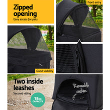 Load image into Gallery viewer, Pet Pet Stroller Dog Carrier Foldable Pram 3 IN 1 Middle Size Black