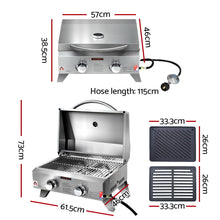 Load image into Gallery viewer, Grillz Portable 2 Burner Gas BBQ