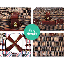 Load image into Gallery viewer, Alfresco 4 Person Picnic Basket Baskets Deluxe Outdoor Corporate Gift Blanket