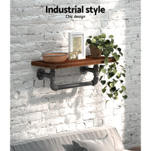 Load image into Gallery viewer, Artiss Display Shelves Wall Shelves Floating Bookshelf DIY Pipe Shelf Rustic Brackets Industrial