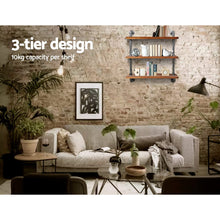 Load image into Gallery viewer, Artiss Display Shelves Wall Brackets Bookshelf Industrial DIY Pipe Shelf Rustic
