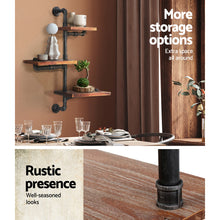 Load image into Gallery viewer, Artiss Display Shelves Bookshelf Pipe Shelf Rustic Industrial Floating Wall Shelves DIY Brackets