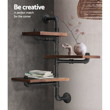 Load image into Gallery viewer, Artiss Display Shelves Bookshelf Pipe Shelf Rustic Industrial Floating Wall Shelves DIY Brackets