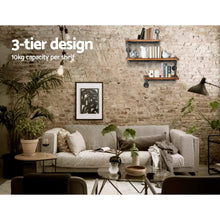 Load image into Gallery viewer, Artiss Display Shelves Rustic Bookshelf Industrial DIY Pipe Shelf Wall Brackets