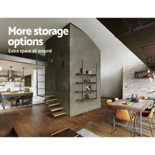 Load image into Gallery viewer, Artiss Wall Display Shelves Industrial Bookshelf DIY Pipe Shelf Rustic Brackets