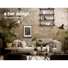 Load image into Gallery viewer, Artiss Wall Display Shelves Industrial Bookshelf DIY Pipe Shelf Rustic Brackets
