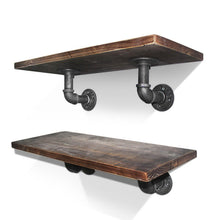 Load image into Gallery viewer, Artiss Wall Shelves Industrial Display Bookshelf DIY Pipe Shelf Rustic Brackets