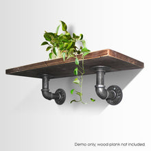 Load image into Gallery viewer, Artiss Wall Shelves Industrial Display Bookshelf DIY Pipe Shelf Rustic Brackets