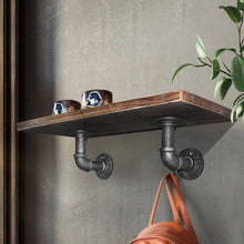 Load image into Gallery viewer, Artiss Wall Shelves Industrial Display Bookshelf DIY Pipe Shelf Rustic Brackets