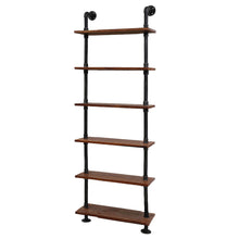 Load image into Gallery viewer, Artiss Rustic Wall Shelves Display Bookshelf Industrial DIY Pipe Shelf Brackets