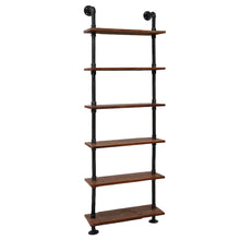 Load image into Gallery viewer, Artiss Rustic Wall Shelves Display Bookshelf Industrial DIY Pipe Shelf Brackets