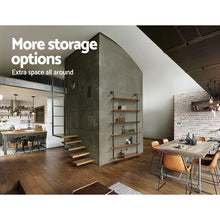 Load image into Gallery viewer, Artiss Wall Shelves Display Bookshelf Rustic Vintage DIY Pipe Shelf Brackets