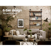 Load image into Gallery viewer, Artiss Wall Shelves Display Bookshelf Rustic Vintage DIY Pipe Shelf Brackets