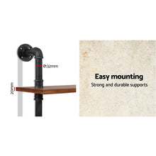 Load image into Gallery viewer, Artiss Wall Shelves Display Bookshelf Rustic Vintage DIY Pipe Shelf Brackets