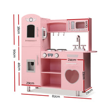 Load image into Gallery viewer, Keezi Kids Kitchen Set Pretend Play Food Sets Childrens Utensils Wooden Toy Pink