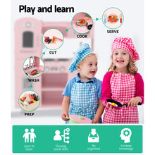 Load image into Gallery viewer, Keezi Kids Kitchen Set Pretend Play Food Sets Childrens Utensils Wooden Toy Pink