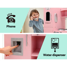 Load image into Gallery viewer, Keezi Kids Kitchen Set Pretend Play Food Sets Childrens Utensils Wooden Toy Pink