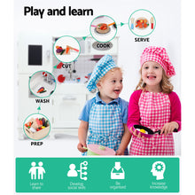 Load image into Gallery viewer, Keezi Kids Kitchen Set Pretend Play Food Sets Childrens Utensils Wooden White