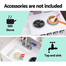 Load image into Gallery viewer, Keezi Kids Kitchen Set Pretend Play Food Sets Childrens Utensils Wooden White