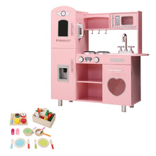 Load image into Gallery viewer, Kids Wooden Kitchen Pretend Play Sets Food Cooking Toys Children Pink