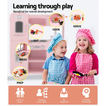 Load image into Gallery viewer, Kids Wooden Kitchen Pretend Play Sets Food Cooking Toys Children Pink