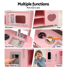 Load image into Gallery viewer, Kids Wooden Kitchen Pretend Play Sets Food Cooking Toys Children Pink