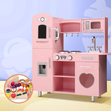 Load image into Gallery viewer, Kids Wooden Kitchen Pretend Play Sets Food Cooking Toys Children Pink