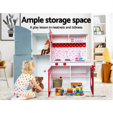 Load image into Gallery viewer, Keezi Kids Kitchen Set Pretend Play Wooden Toys Cooking Cookware Childrens Toy