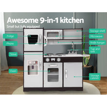 Load image into Gallery viewer, Keezi Kids Kitchen Set Pretend Play Food Sets Childrens Utensils Toys Black
