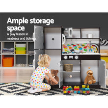 Load image into Gallery viewer, Keezi Kids Kitchen Set Pretend Play Food Sets Childrens Utensils Toys Black